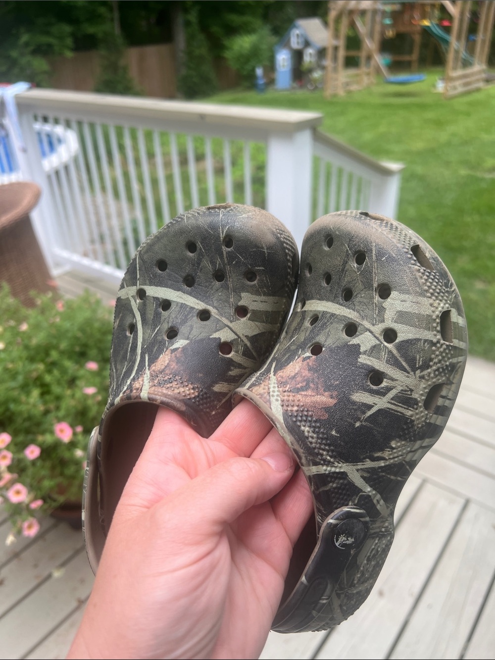 Black Camo Reptile-Friendly Slip-On Sandals